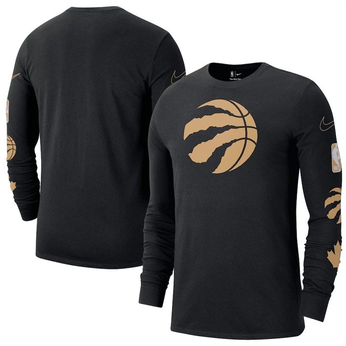Men's Toronto Raptors Black 2022/23 City Edition Essential Expressive Long Sleeve T-Shirt